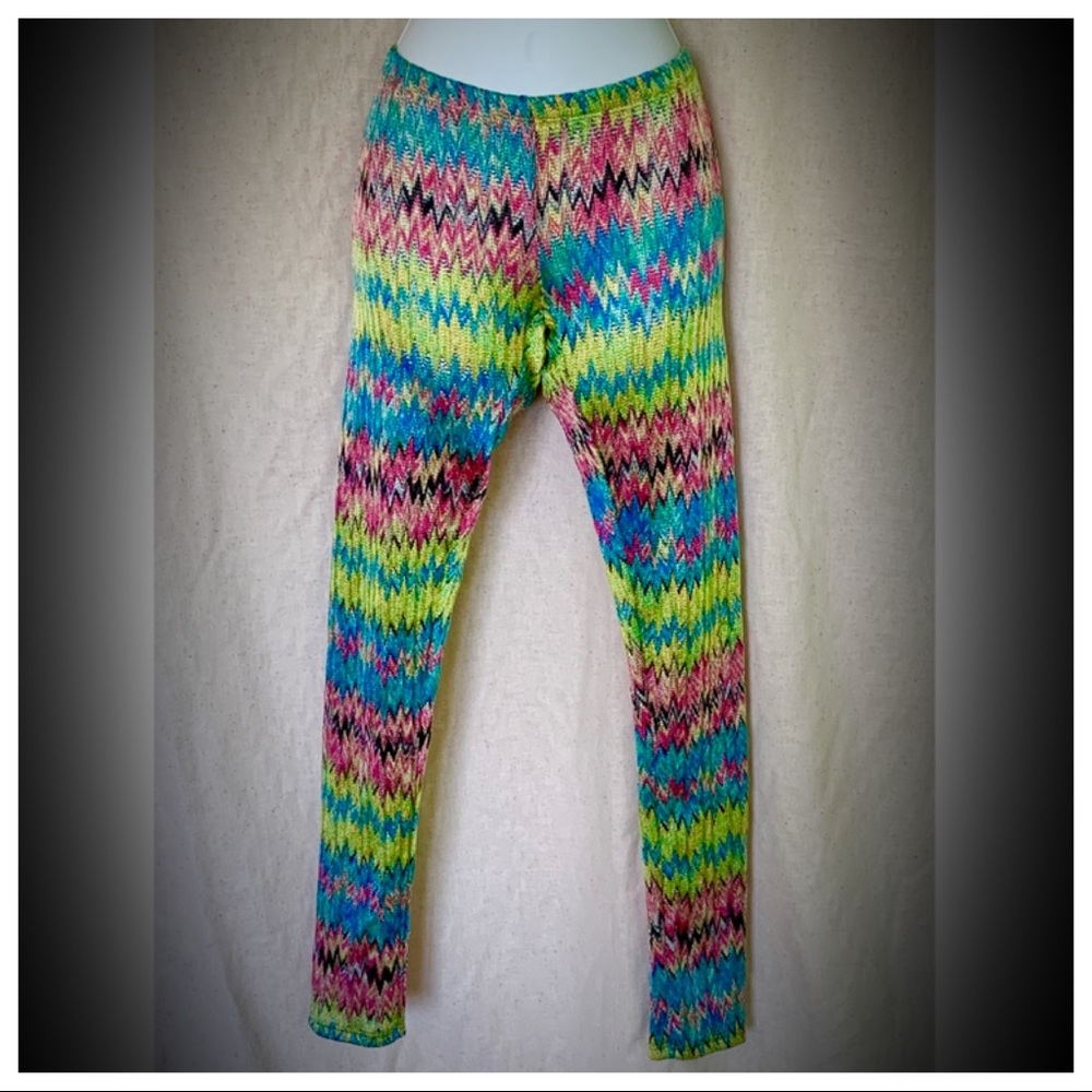 Knit Multicolored Leggings